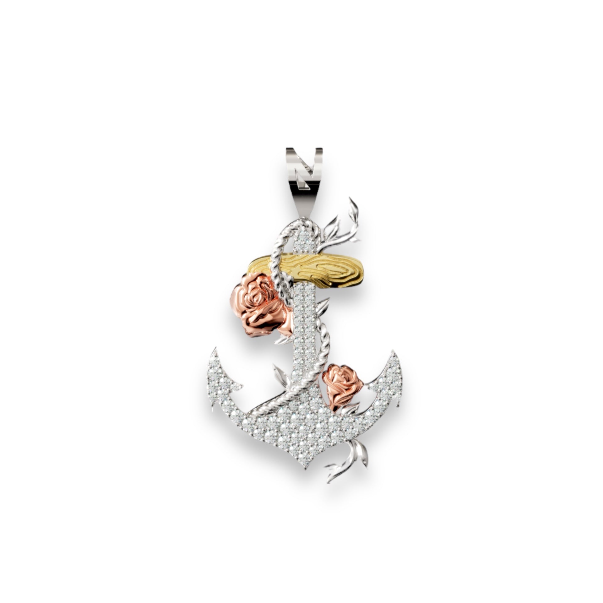 thumbnail image 2 of 925 Sterling Silver Anchor Necklace - Adjustable 16-22 Inches - Nautical Pendant 2 of 4