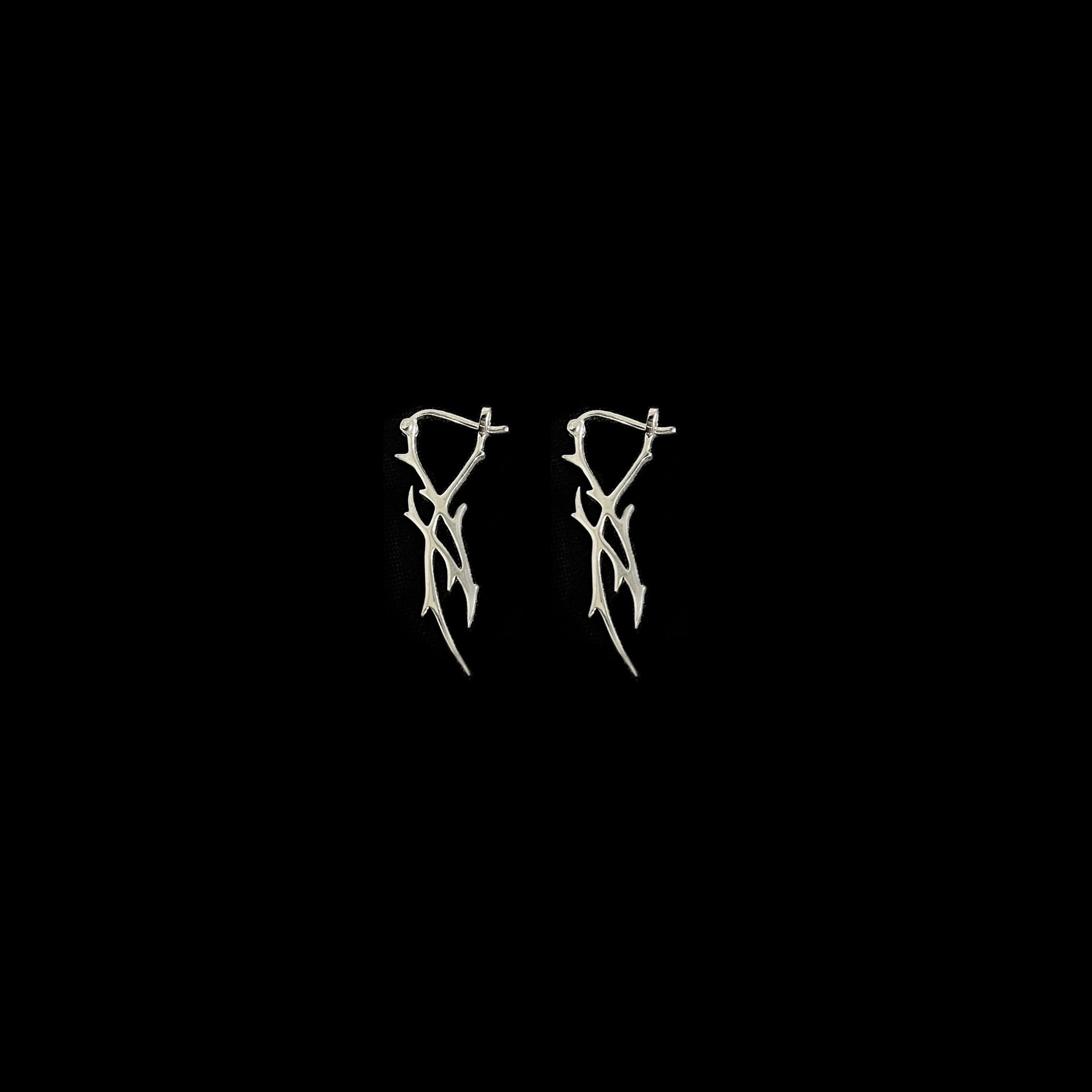 CHROME THORNS EARRINGS