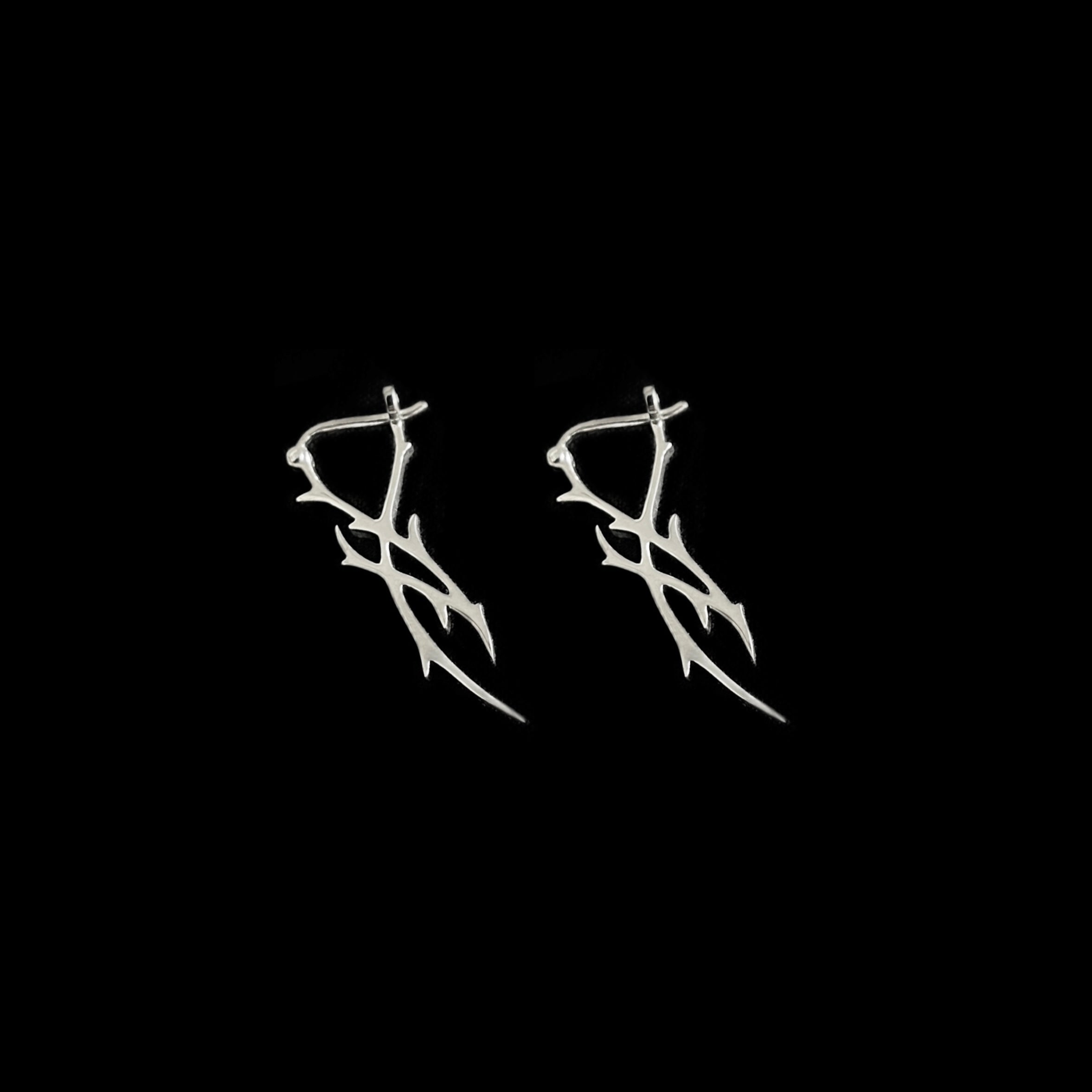 CHROME THORN EARRINGS