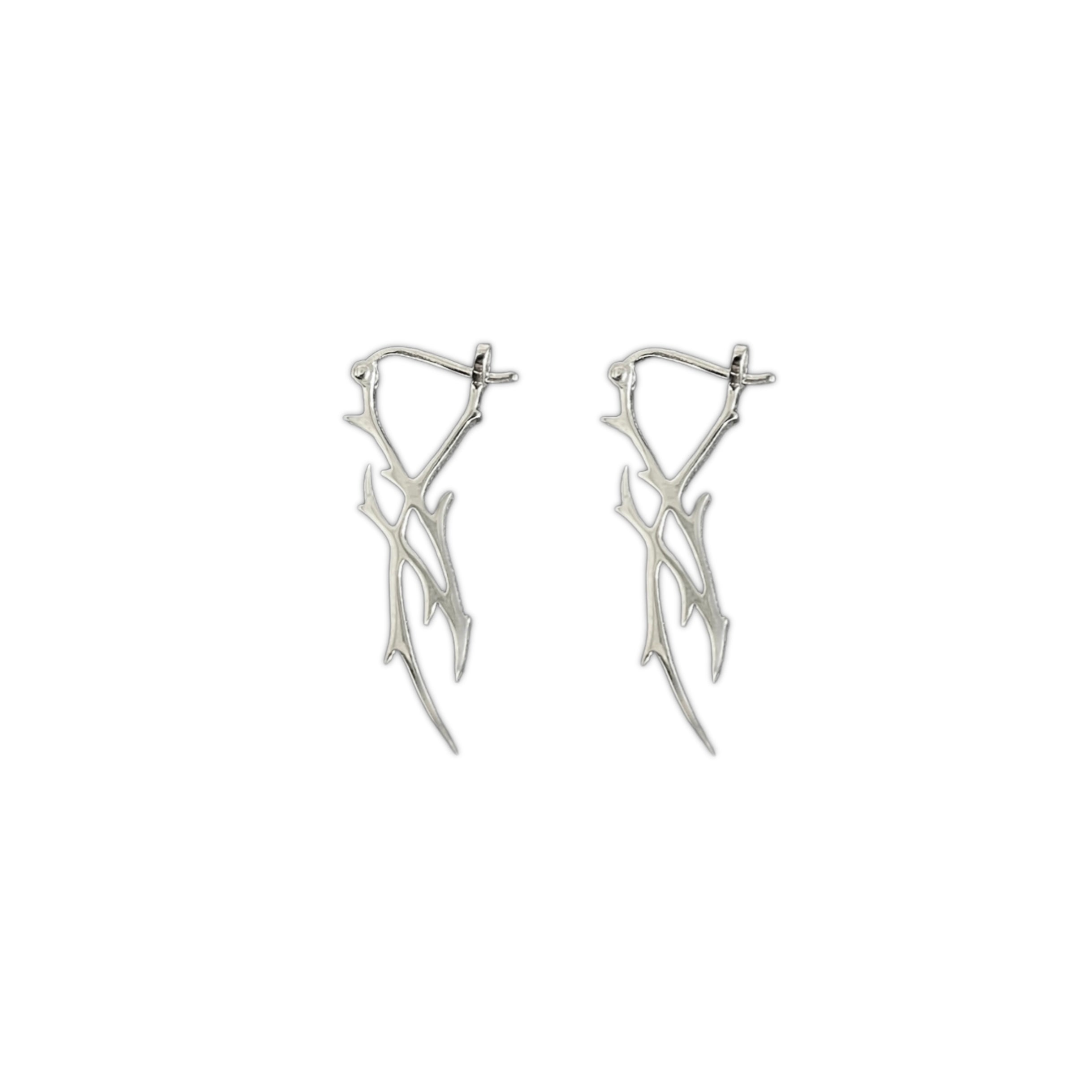 CHROME THORNS EARRINGS